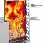 Печь для бани Эверест "Steam Master 44 INOX" Талькохлорит, S-40 — изображение 3